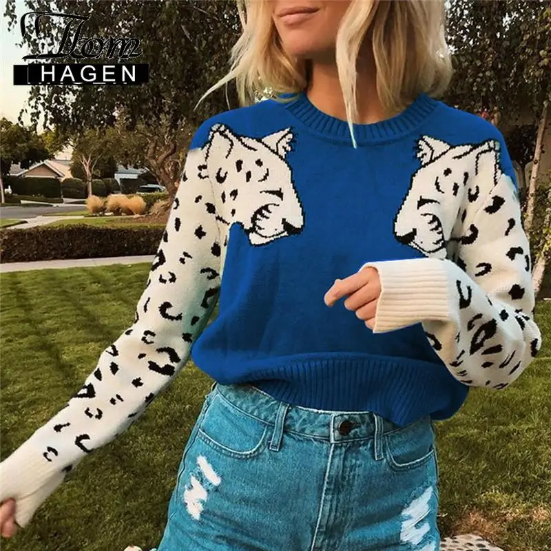 Женский свитер Зима 2022 теплый вязаный пуловер корейский длинный рукав шерстяная