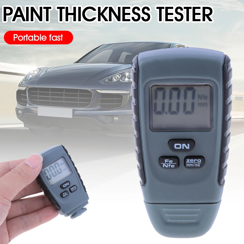 

Digital Backlight LCD Film Thickness Meter Car Paint Thickness Tester Coating Thickness Gauge Car Automotive Non-Metal 0-1.25 mm