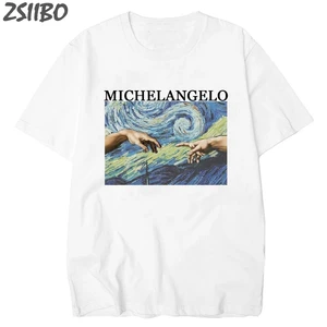 Летняя мужская футболка, Мужская футболка с надписью You Look Like Heaven and I Felt Like Hell Michaelangelo the Last судьи, мужские футболки, Прямая поставка 3XL