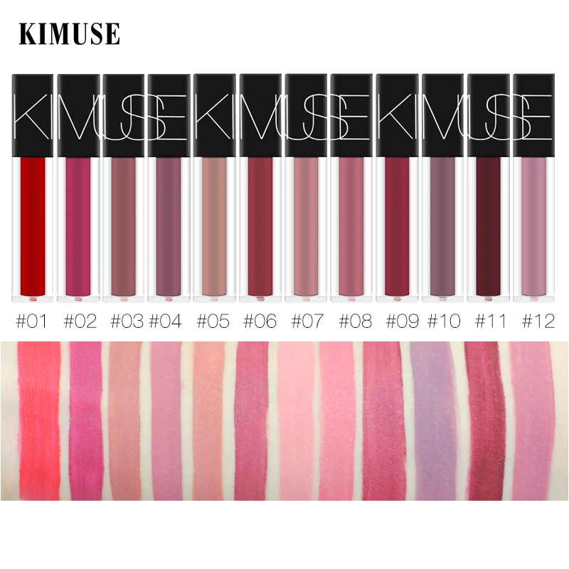 Жидкая помада KIMUSE блеск для губ матовая губная телесного цвета долговечная