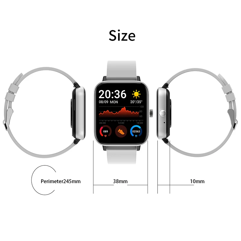 

H10 Smart Watch Men Women Full Touch Screen Fitness Sports Tracker Heart Rate Sleep Monitor Smartwatch for Android Ios Xiaomi