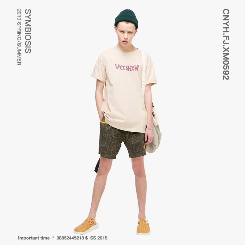 VIISHOW уличная Отпечатано Для мужчин футболки Марка Повседневное Граффити