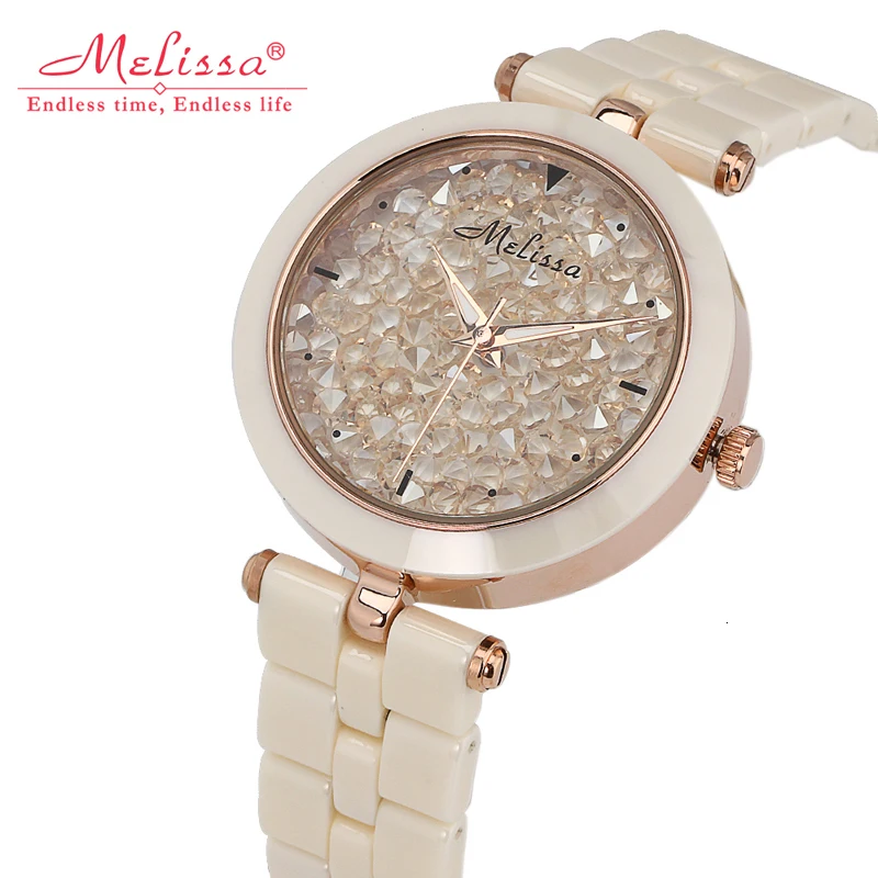 Часы с австрийским кристаллом модные часы браслетом роскошные женские кварцевые