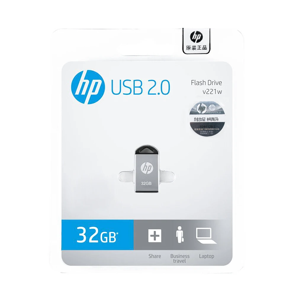 Мини USB-флеш-накопитель HP для автомобиля 64 ГБ 32 16 металлический флеш-накопитель USB