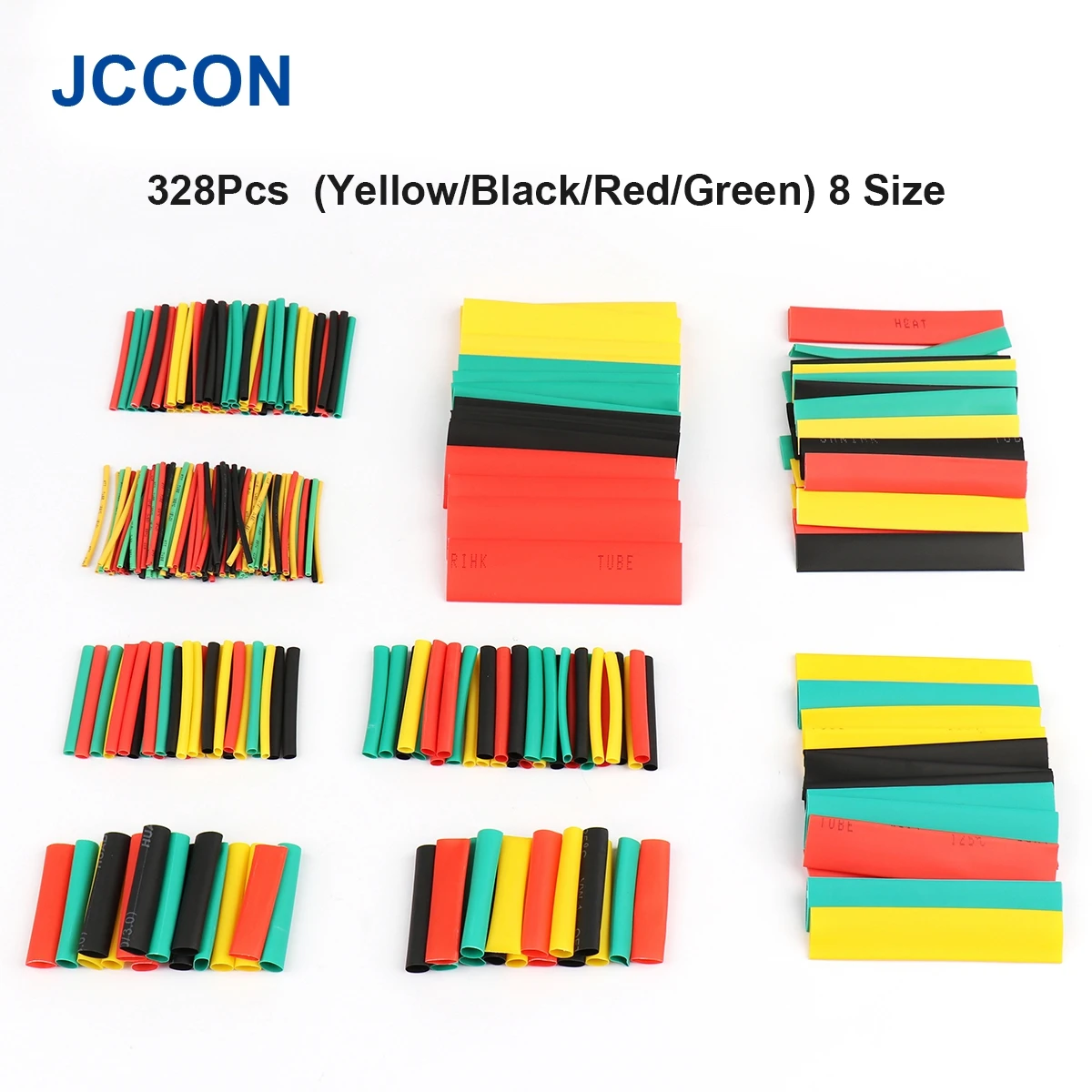 

328Pcs Thermoresistant Tube Heat Shrink Wrapping Kit Car Shrinking Tubing Wire Wrap Assorted Sleeve Cable Insulation 8 Size