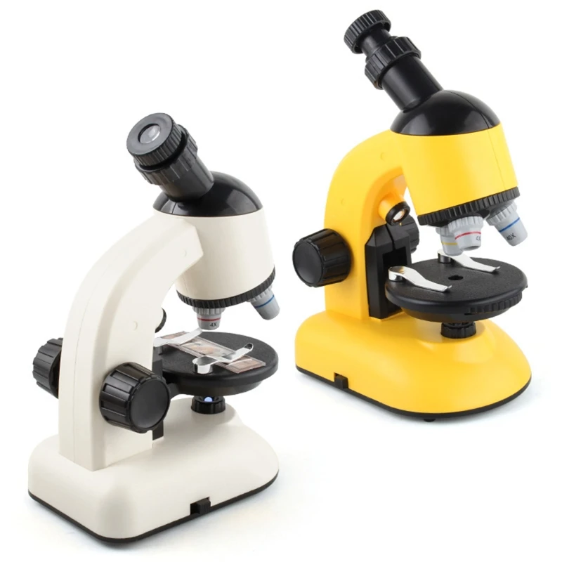

Children Biological Microscope Kit LED 100X-400X-1200X Home School Science Toy P31B