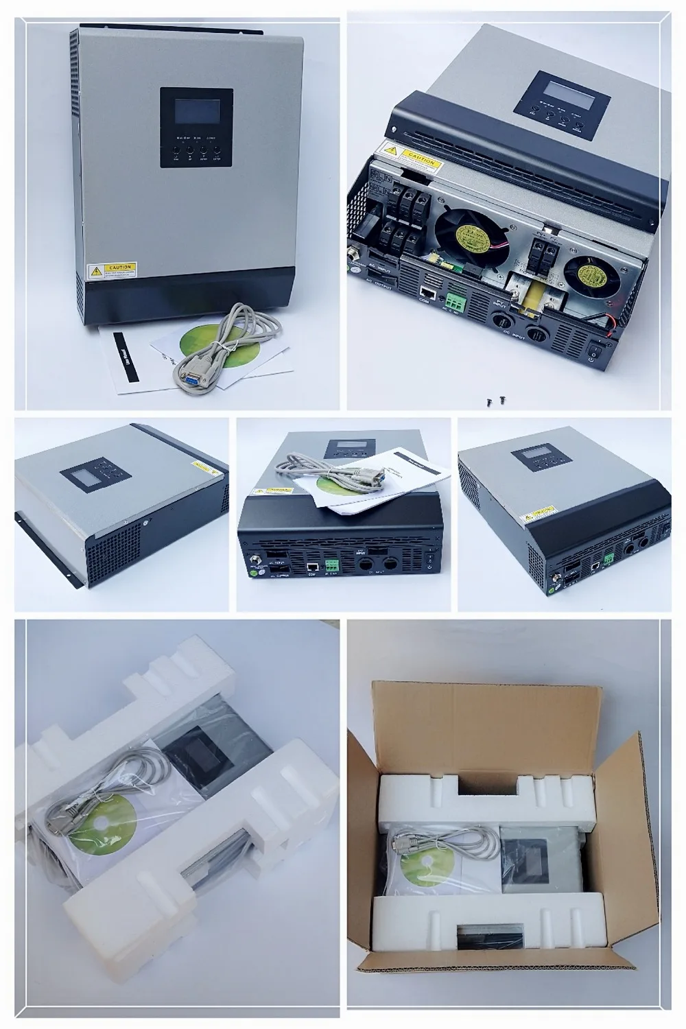 PS3KVA Чистая синусоида Инвертор Гибридный инвертор 24VDC до 220VAC с 24V50A солнечное зарядное устройство pwm контроллер и зарядное устройство переменного тока