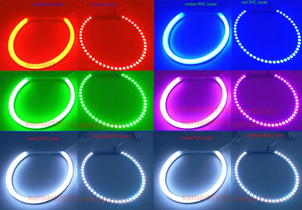 Хлопок RGB светодиодный halo кольца подходят для Nissan 350Z 2006 2009 автомобильные фары