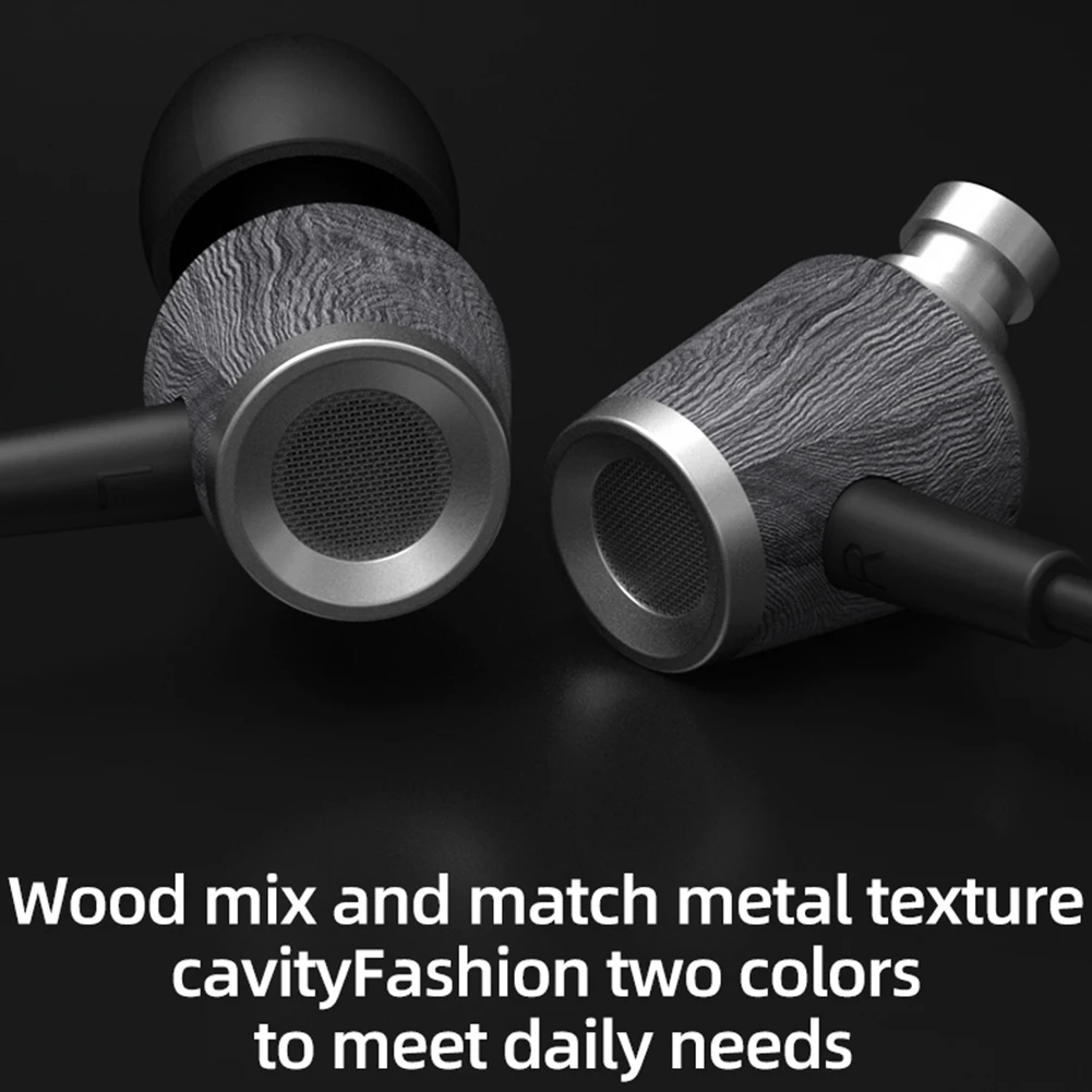 

3.5mm Wired Earbuds 10mm Dual Magnet Dynamic Driver L-shaped Plug HiFi In Ear Headphones Music Monitor Headphones