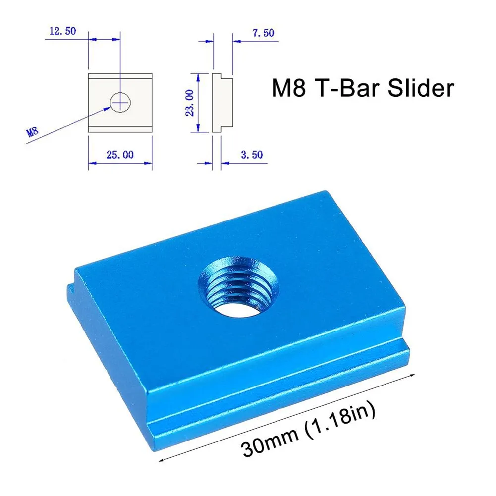 

1/4pcs M6/M8 T-track Slider Aluminum Alloy T Slot Nut For Woodworking Tool For Workbench Router Table Woodworking Tool Fastener