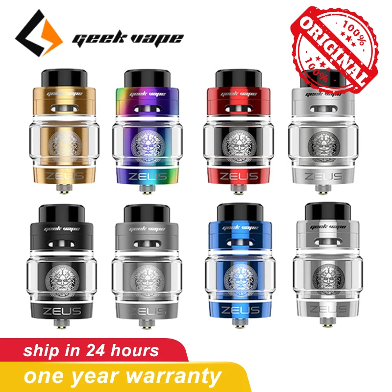 Оригинальный Geekvape Zeus Dual RTA вейп Танк 5 мл Емкость замена одной/двойной катушки