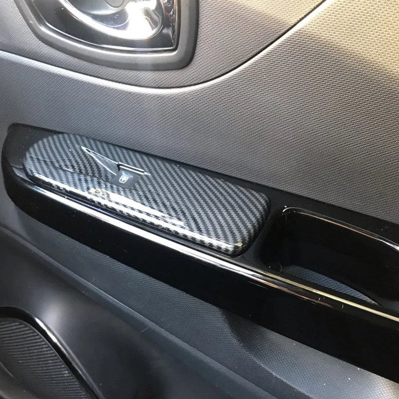Для Renault Captur 2015 2017 LHD ABS углеродного волокна внутренняя подлокотник двери окна