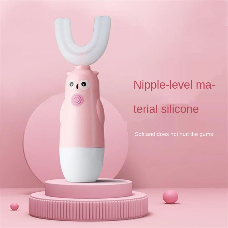 

Home Smart Electric Toothbrush Automatic Ultrasonic 360 Nano Silicone U Shaped Battery Power Children Health Teethbrush Sonic