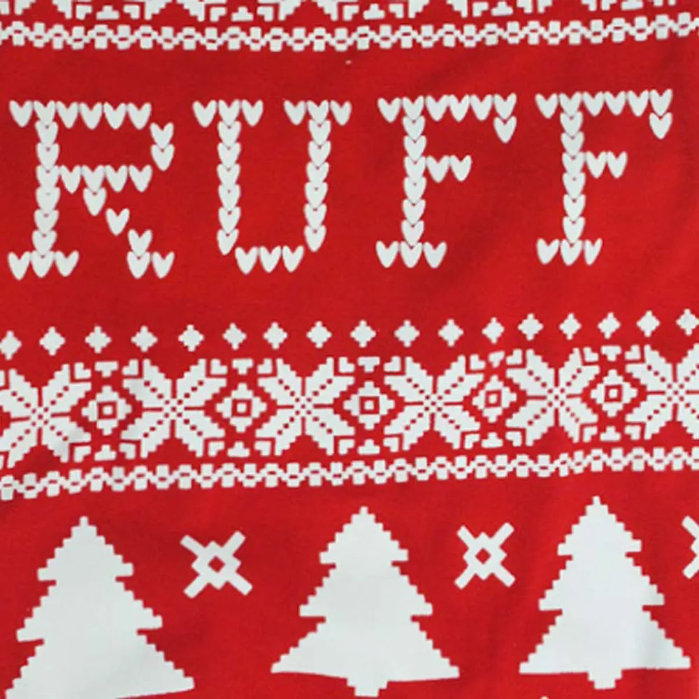 Рождественская собака щенок елка рубашка из интерлока одежда теплая спортивная