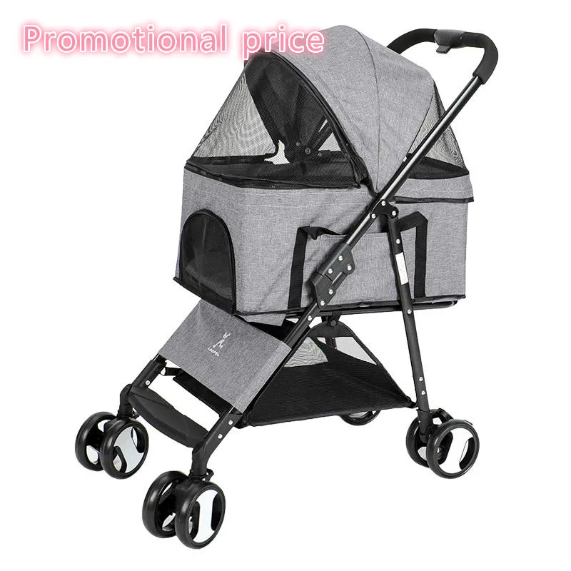 Promotional price Последняя дешевая прогулочная коляска для питомцев Тедди, щенок, тележки для маленьких кошек, складная коляска, легкие товары для собак - Цвет: Promotional price