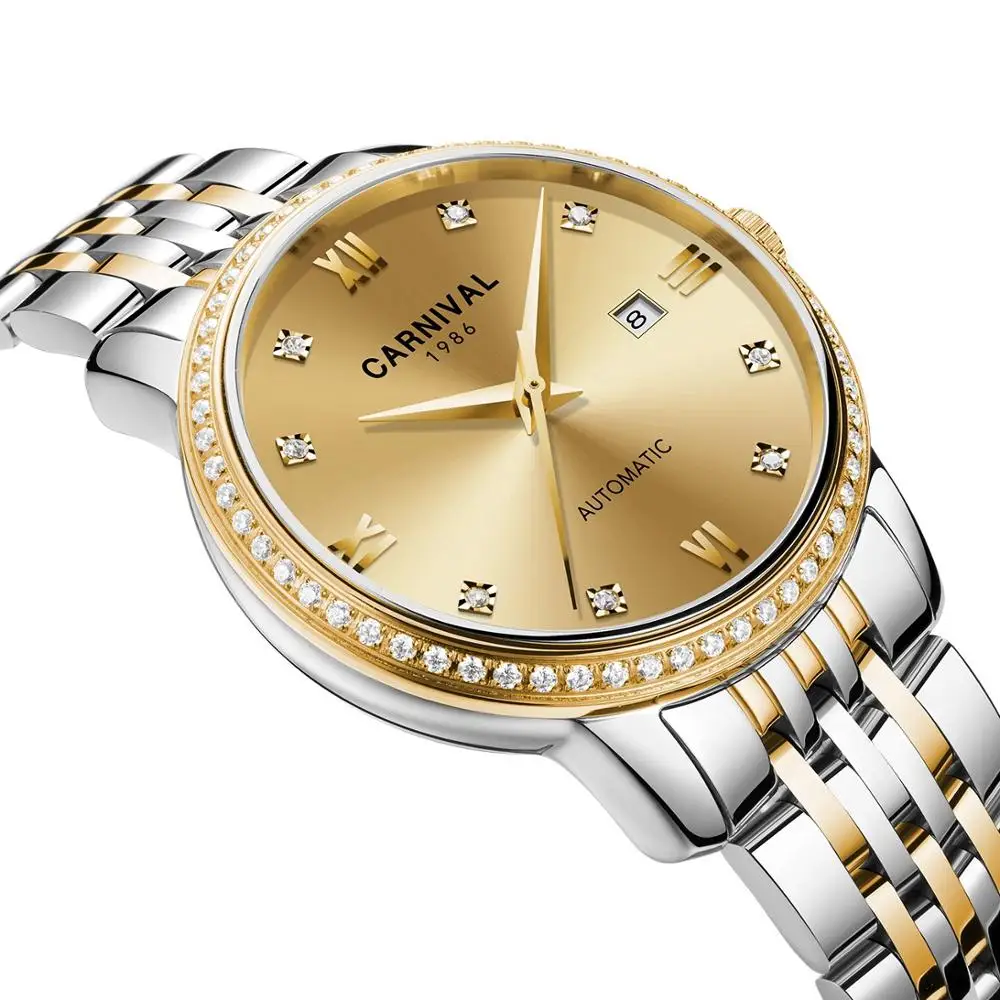 Часы женские механические с сапфировым стеклом водонепроницаемые|Женские