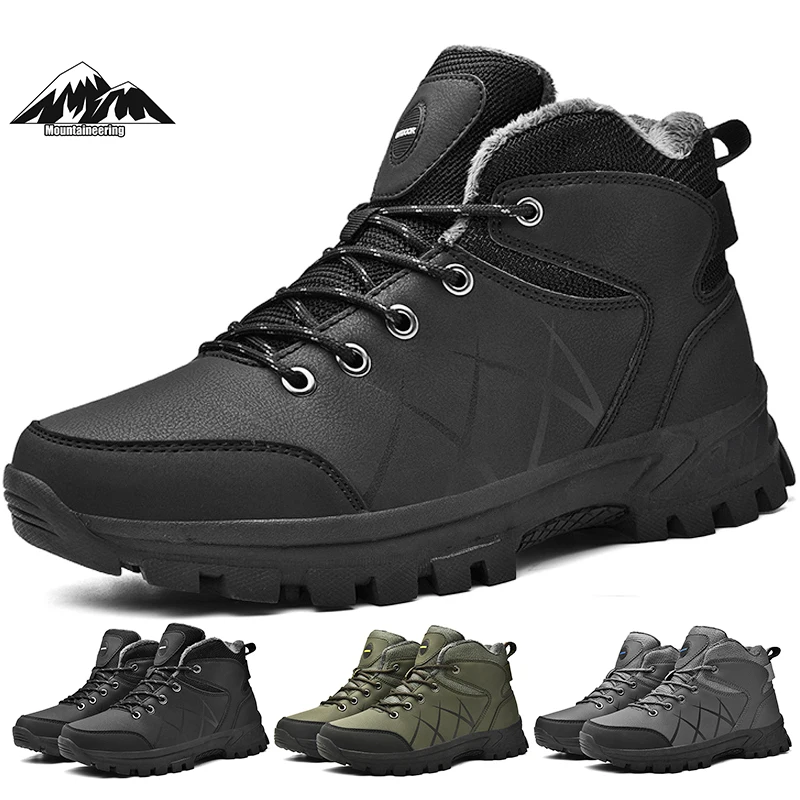 

New Hiking Shoes Men Autumn Winter Waterproof Mountain Sports Shoes Outdoor Camp Shoes Wear-resistant Hunting Shoes Travel Shoes