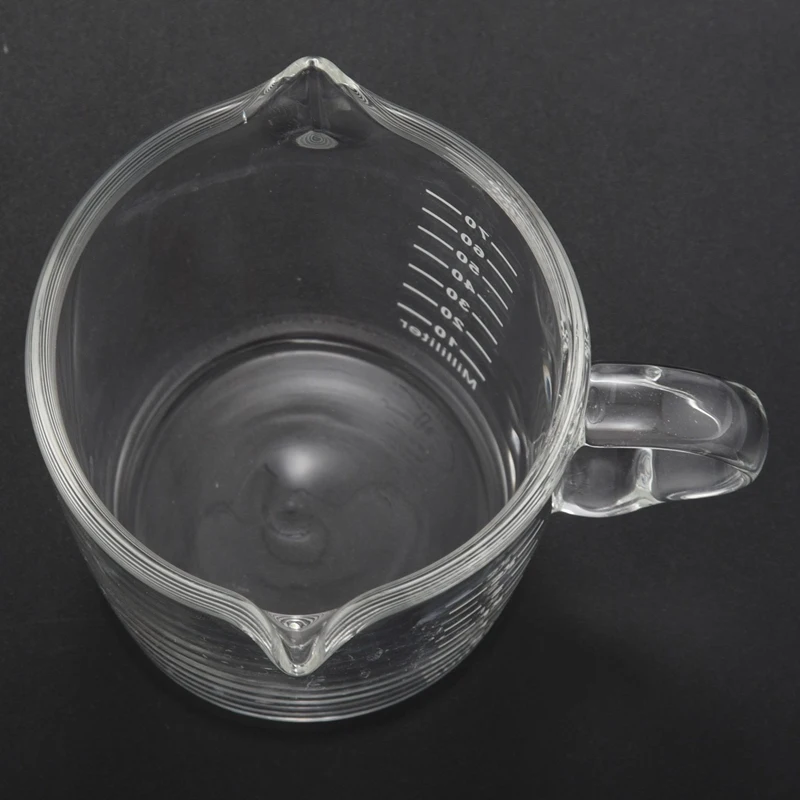 

Creative Double Mouth Scale Glass Cup with 450Ml Stainless Steel Oblique Mouth Pull Flower Cup