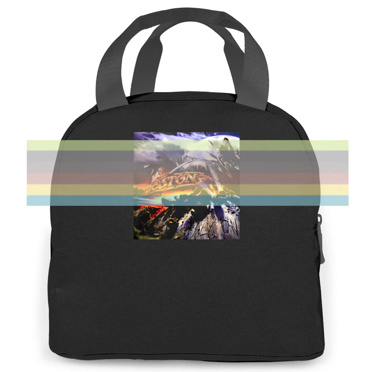 

New BOSTON Rock Band Legend *Walk on Brad Delp Black t women men Portable insulated lunch bag adult