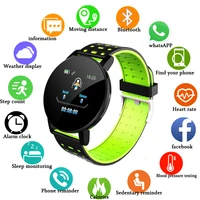 119plus bluetooth smart watch ip67 waterproof smart bracelet blood pressure sport tracker menwomen smartwatch for android ios