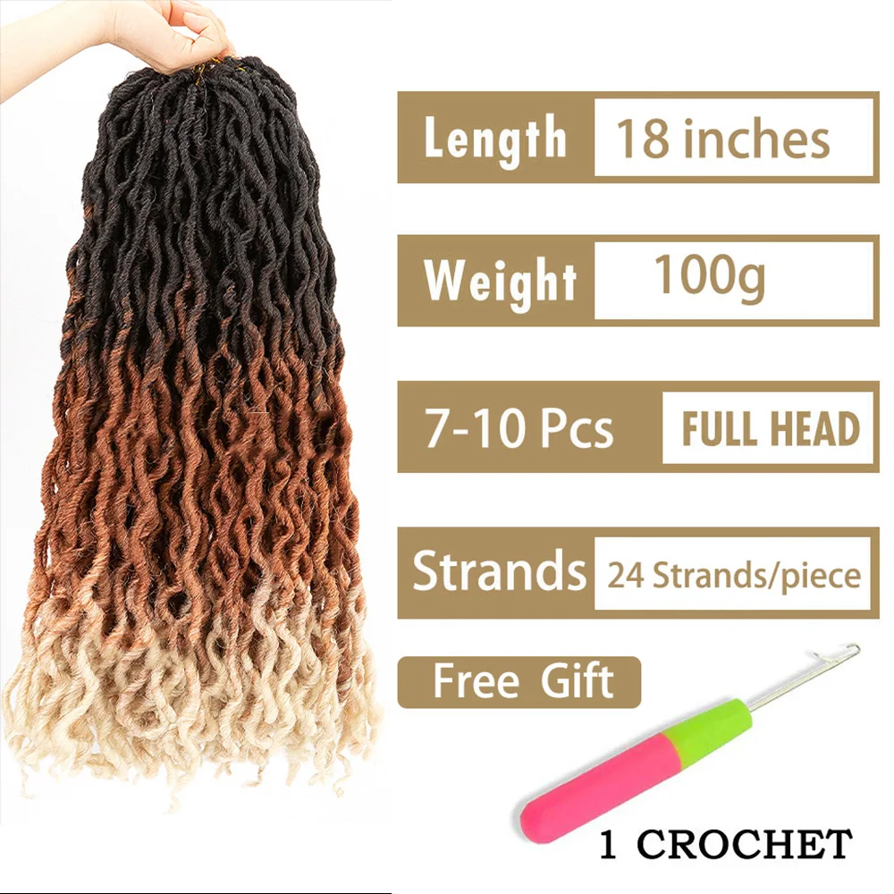 Синтетические Искусственные локоны кудрявые вязаные косички удлинители волос 18
