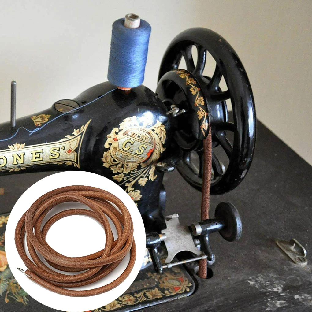 Бытовая швейная машина кожаный ремень бытовая старинная с крючком|Швейные