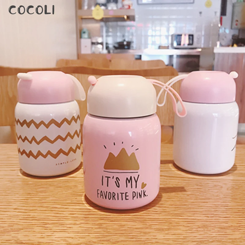 Симпатичный мини термос из нержавеющей стали 304 Вакуумная чашка легкая и