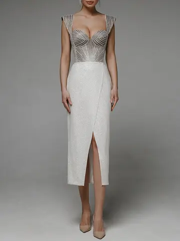 Romantic Sweetheart Spaghetti Strap Lace Up Wedding Bridesmaid Dresses For Wedding