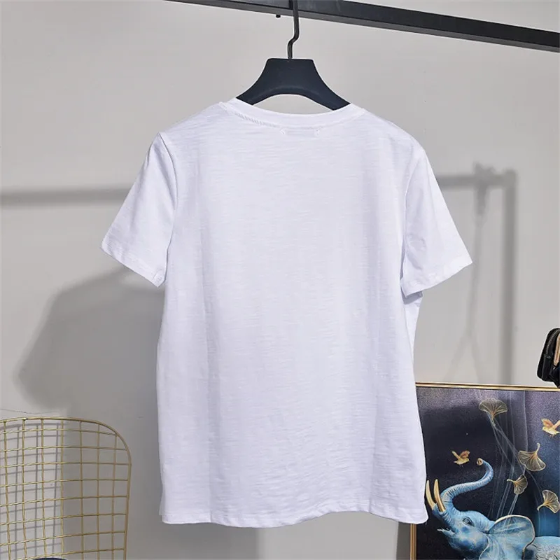 Летняя новинка модная футболка с принтом бриллиантов и воздушных шаров