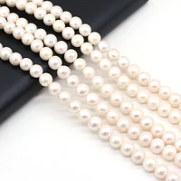 hot sale natural freshwater pearl white round beads exquisite loose for jewelry making diy charm bracelet necklace accessories