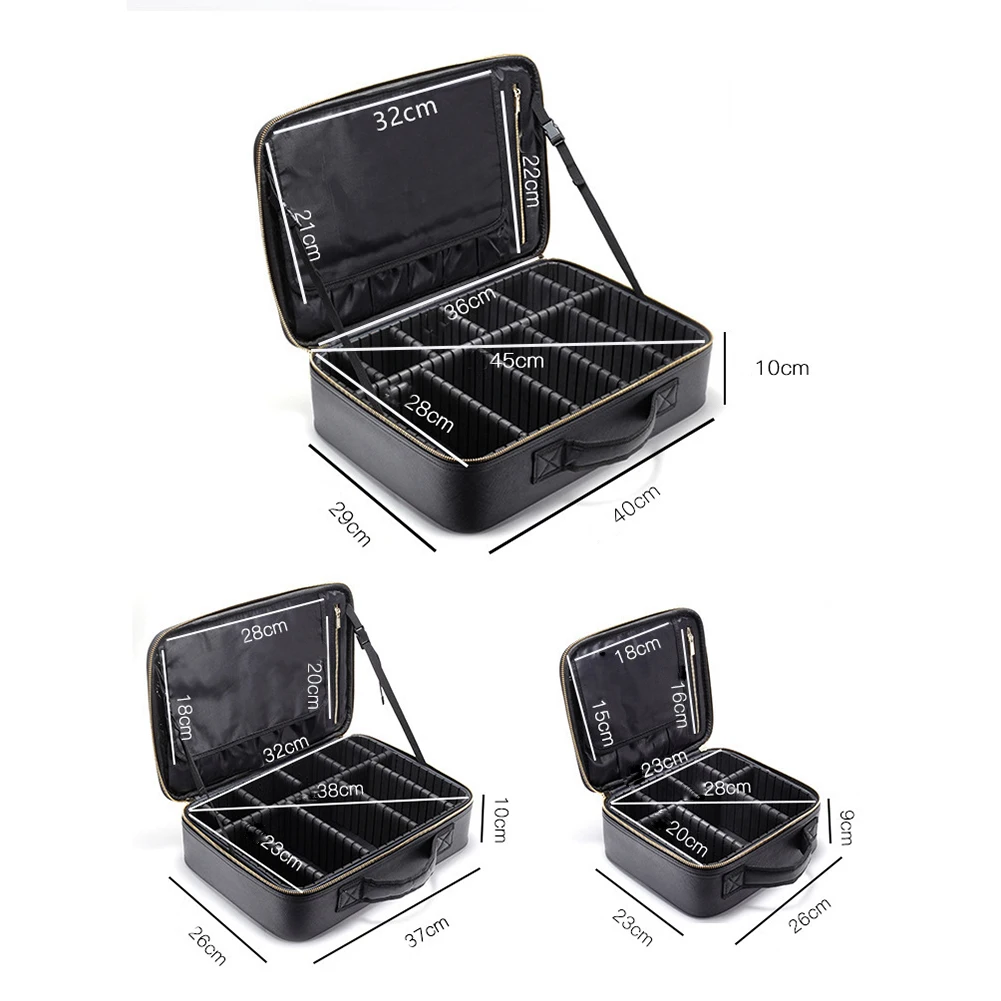 

PU Leather Cosmetic Bag Environmental Protection and Durability Case Organizer Toiletry Kits Storage Wash Holder Pouch