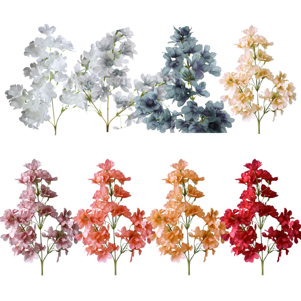 Букет цветов из искусственных ветвей вишни украшение для дома пластика и железа