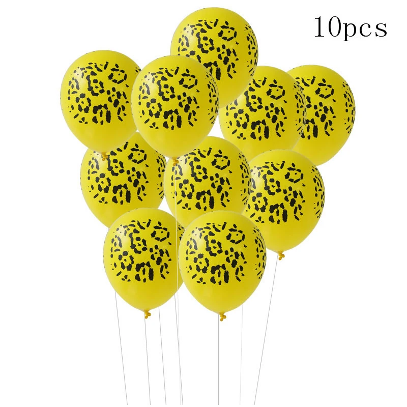 10pcs balloons-C WEIGAO белые оранжевые латексные воздушные шары с принтом животных, вечерние шары в джунглях с днем рождения, воздушные шары в стиле сафари, декор для дня рождения - Цвет: 10pcs balloons-C