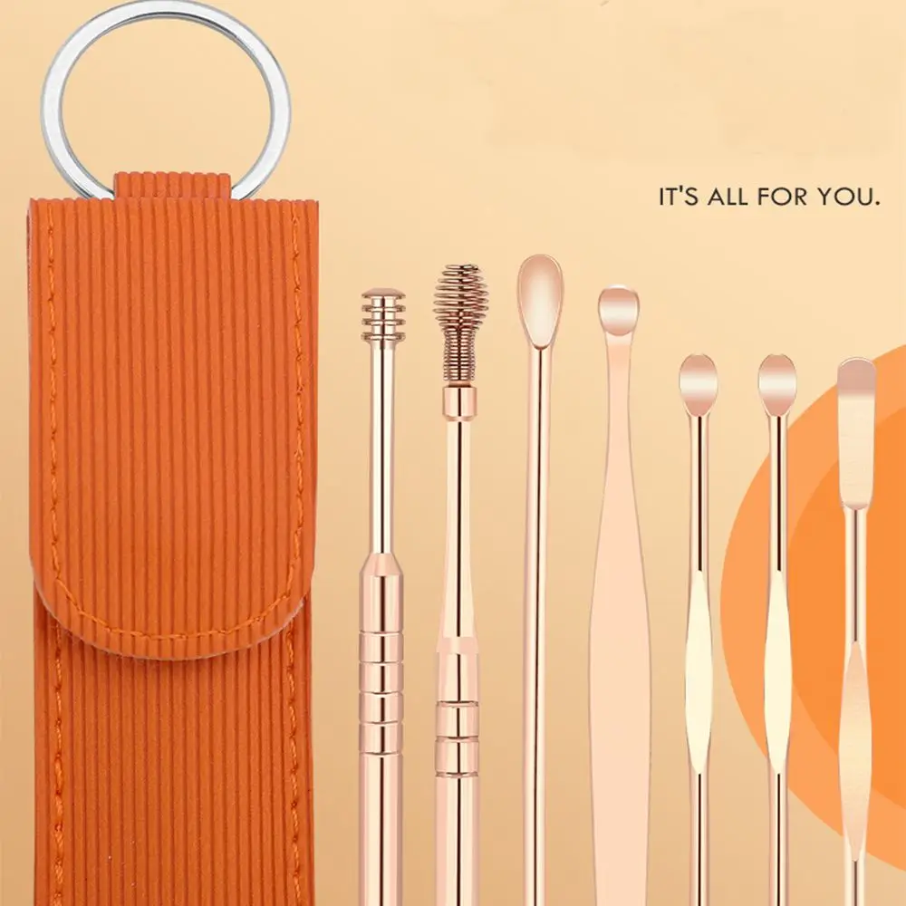 

7PCS/Set Ear Cleaner Wax Removal Earpick Stick Earwax Remover Curette Ear Pick Cleaning Ear Cleanser Spoon Health Care Earpick