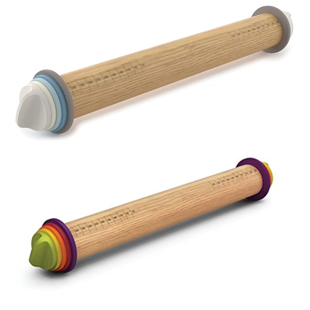 Роликовый штифт с толстыми кольцами для инструментов выпечки регулируемый