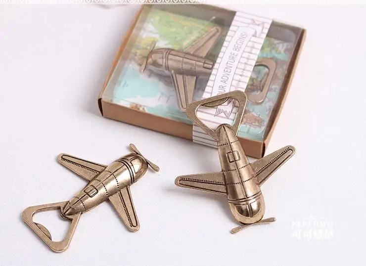 Античная Открывалка для винных бутылок с самолетом подарок гостей на свадьбу или