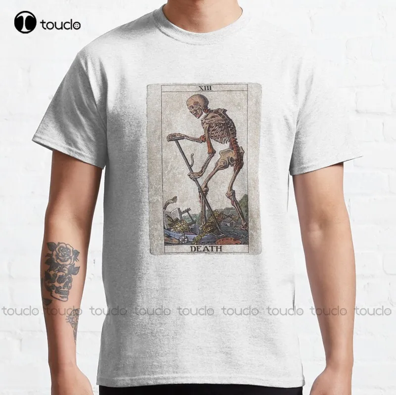 

New Death Tarot Death Halloween Spooky Classic T-Shirt Women Tshirt Cotton Tee Shirts S-5Xl
