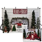 Фон Mehofond с рождественской елкой деревянная стена кровать изголовье детского портрета фотография Фон Декор Фотостудия