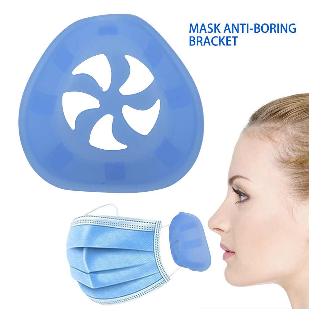 

10 Pcs 3D Mask Silicone Mask Bracket Mouth Mask Support Breathing Assist Help Mask Inner Cushion Bracket Reusable Mask Holder