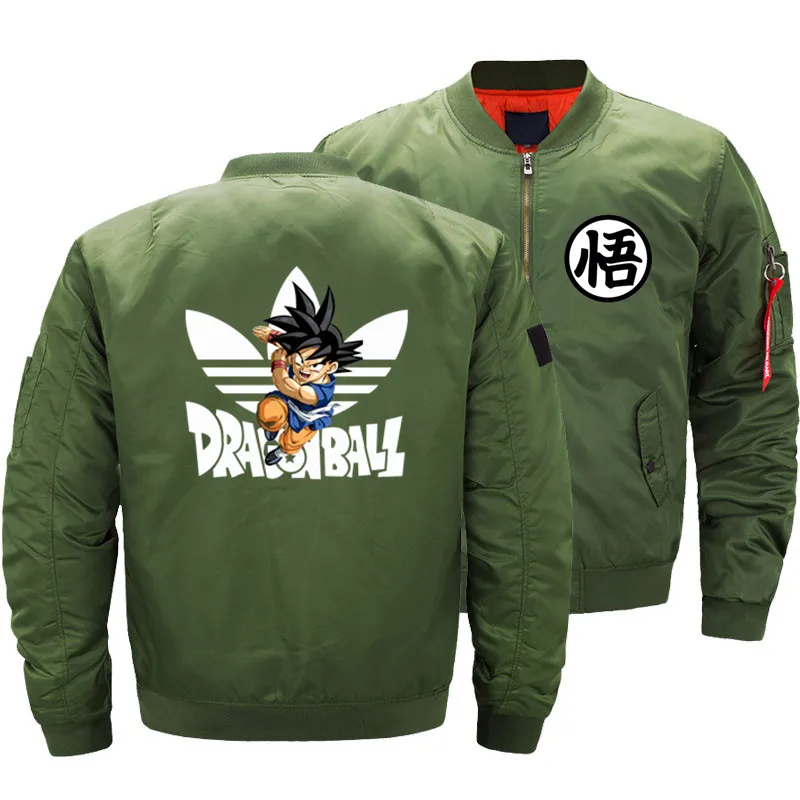 Work clothes Men Bomber Jackets Dragon Ball Z Super Son Goku Cosplay Vegeta Flight Jacket Pilot Air Force Military Motorcycle | Мужская