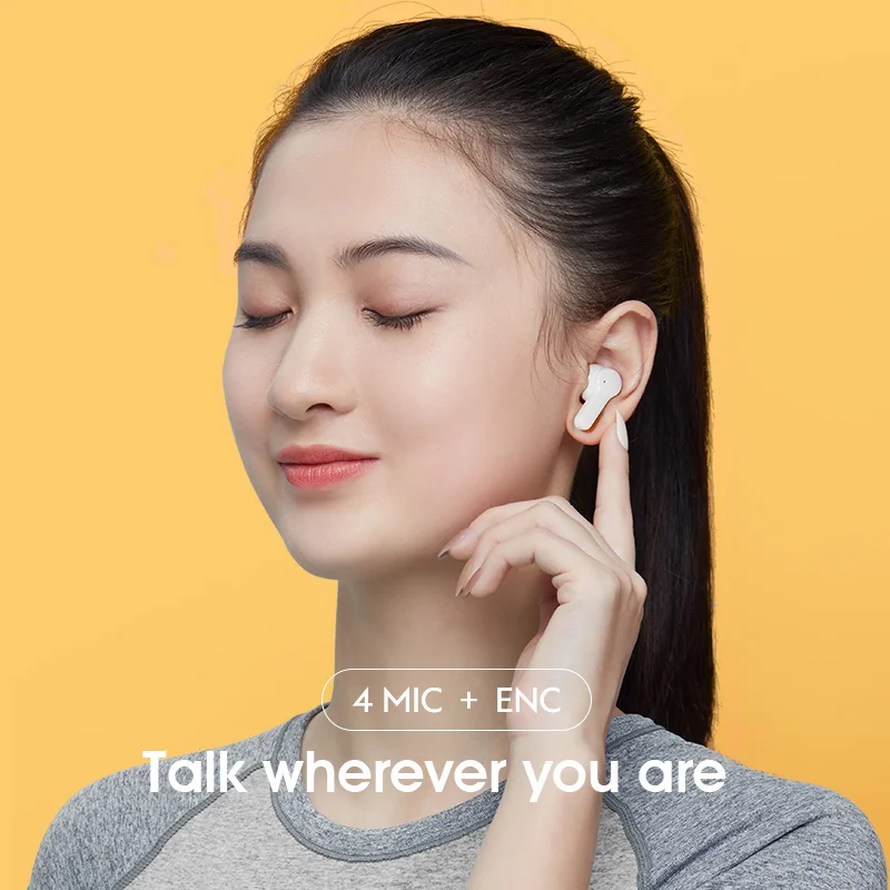 qcy t13 wireless bluetooth earphone with 4 mics enc hd call headset v5 1 tws earphone touch control earbuds long standby 40h free global shipping