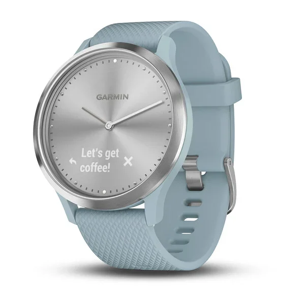 

Garmin Vivomove HR Hybrid Smart Watch - Silver with Seafoam Band