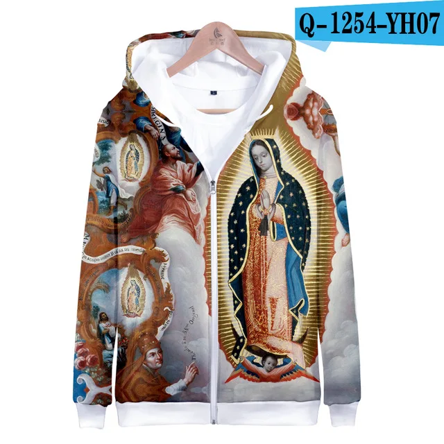 3dLL-102 Our Lady Of Guadalupe Virgin Mary catcotic, Мексика, высококачественные толстовки для мужчин, Повседневная Толстовка с капюшоном, модный пиджак, одежда - Цвет: 3dLL-102