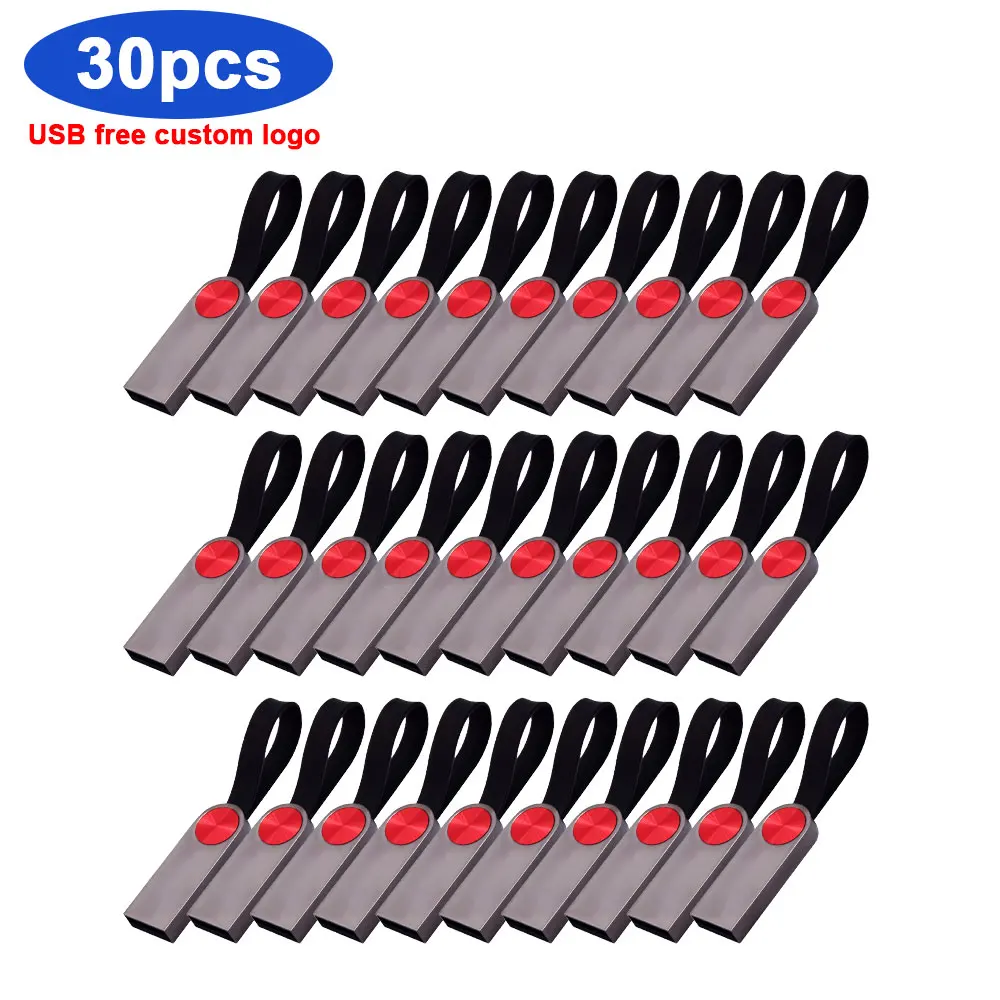 

30pcs/lot free logo Metal USB Flash Drive 64GB 32GB 16GB 8GB pen drive pendrive waterproof u disk memoria cel usb stick usb 2.0