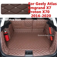 for geely atlas proton x70 2020 2019 2018 2017 2016 car trunk mats leather durable cargo liner boot carpets interior accessorie
