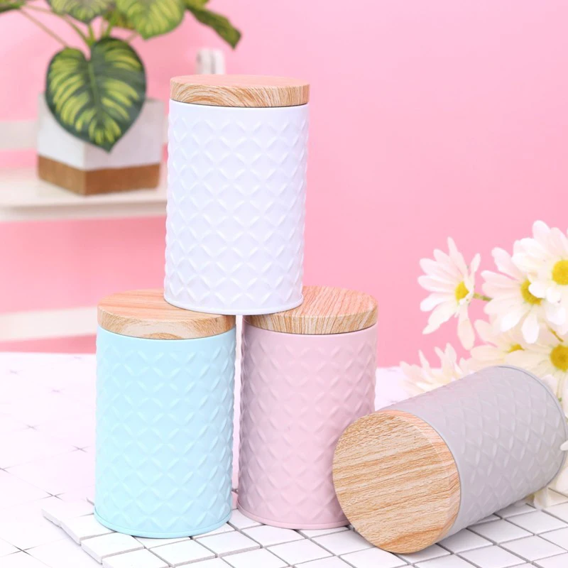 Пустые железные коробки круглая под дерево с крышкой для конфет подарков коробка