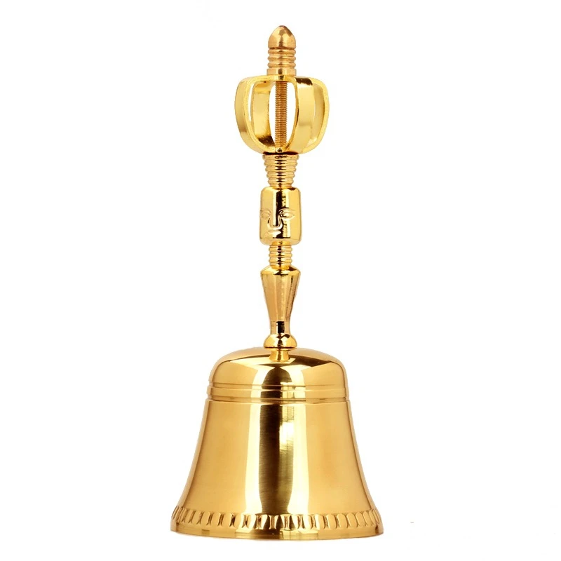 

Ручной Колокольчик медные изделия Золотой Рождественский ретро Бар Ресторан Пасс блюда класс Колокольчик для домашних животных тренирово...