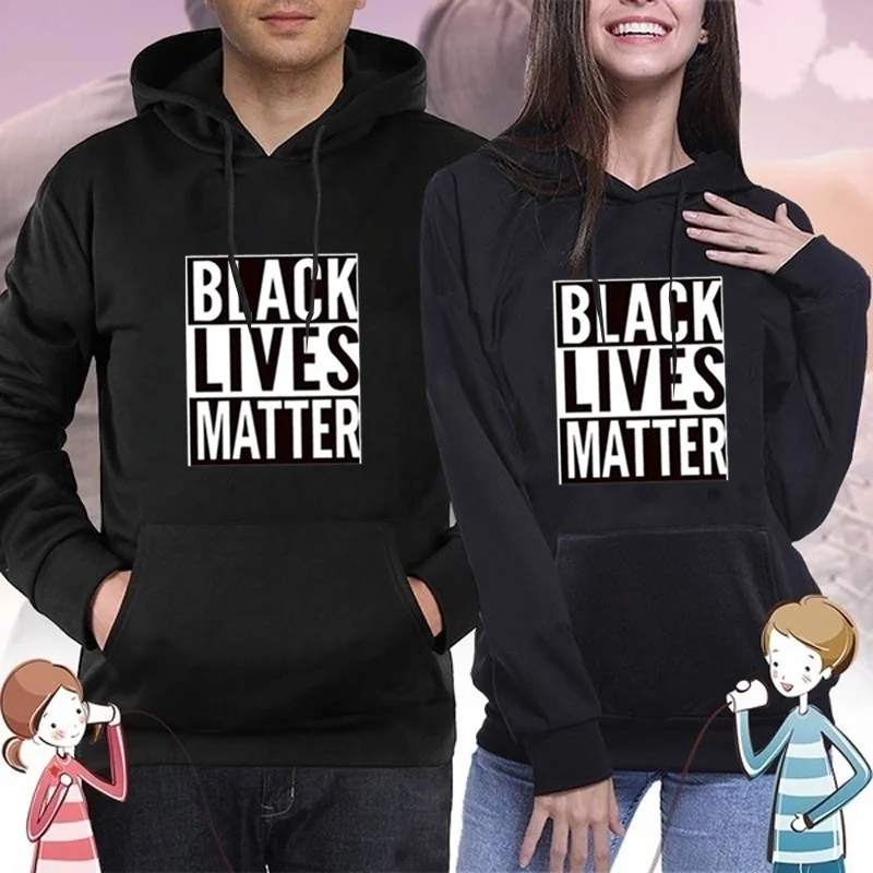 

Black Lives Matter Letter Print Hoodie Sweathshirts Men Women Hooded Pullover Unisex Long Sleeve Tops Couple Hoodies