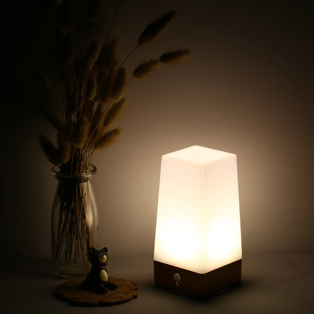 Настольный PIR датчик движения светодиодный ночник портативный без батареи для