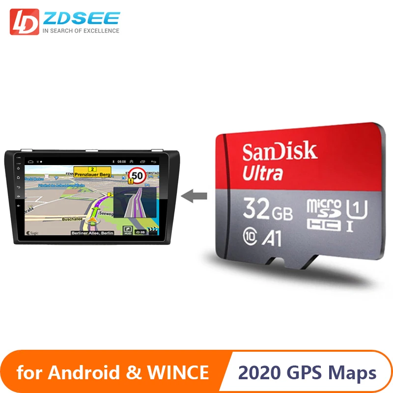 Карта GPS-навигатора для Mazda 3 Автомобильная магнитола android-навигация бесплатные